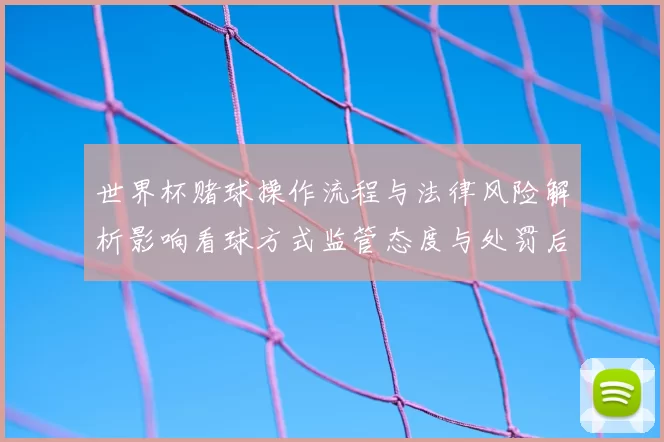 世界杯赌球操作流程与法律风险解析影响看球方式监管态度与处罚后果